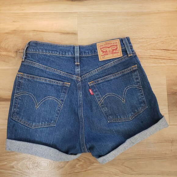 Levin 501 Jean Shorts Button Fly Size W24 L32 - Picture 3 of 4